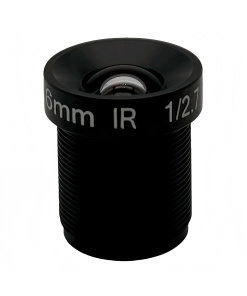 M12/S Mount, 6mm, 3MP, F2.2, 1/2.7’’