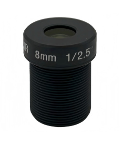 M12/S Mount, 8mm, 3MP,  F1.6, 1/2.5’’, no IR-cut filter